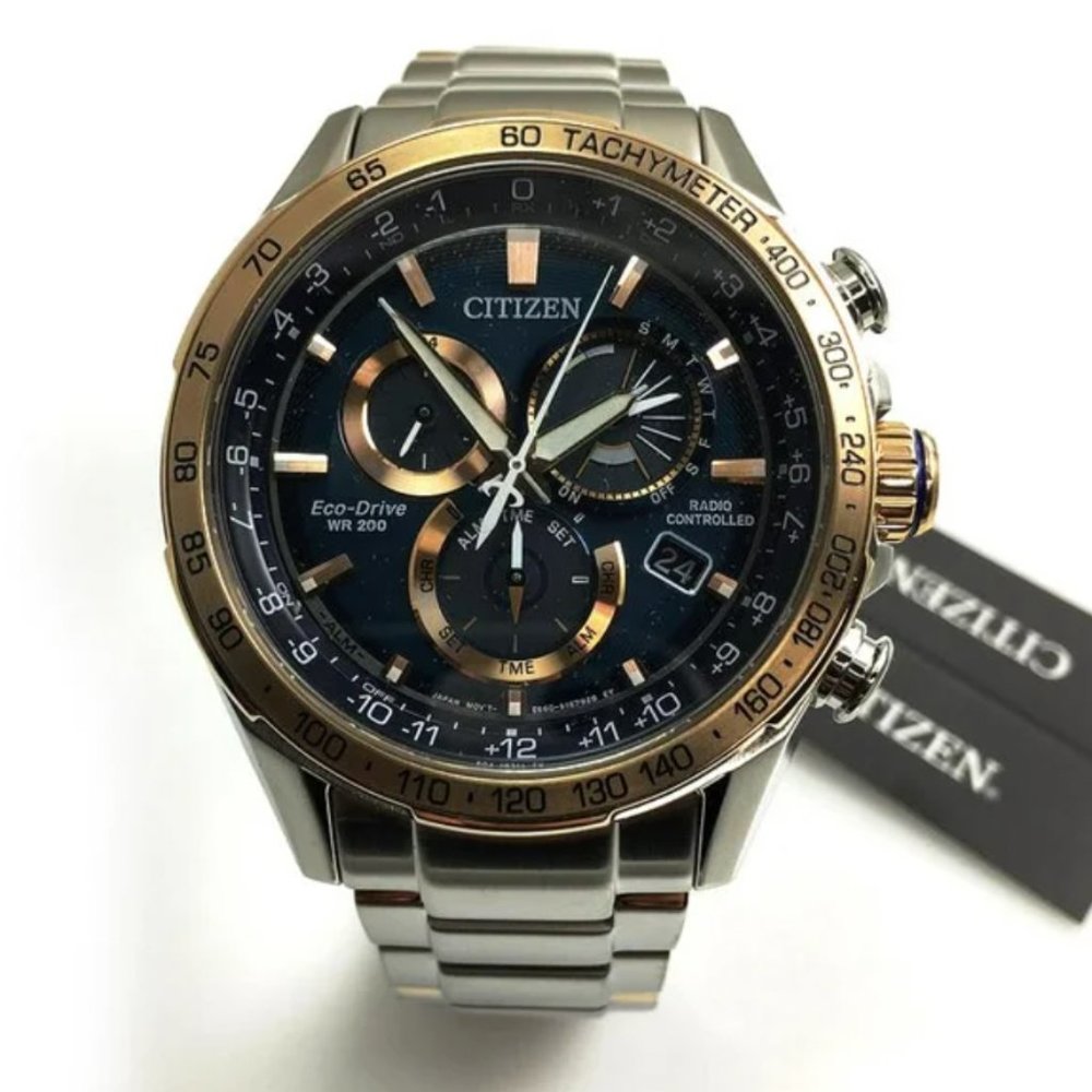 NEW Citizen Blue Men's Two Tone Watch New